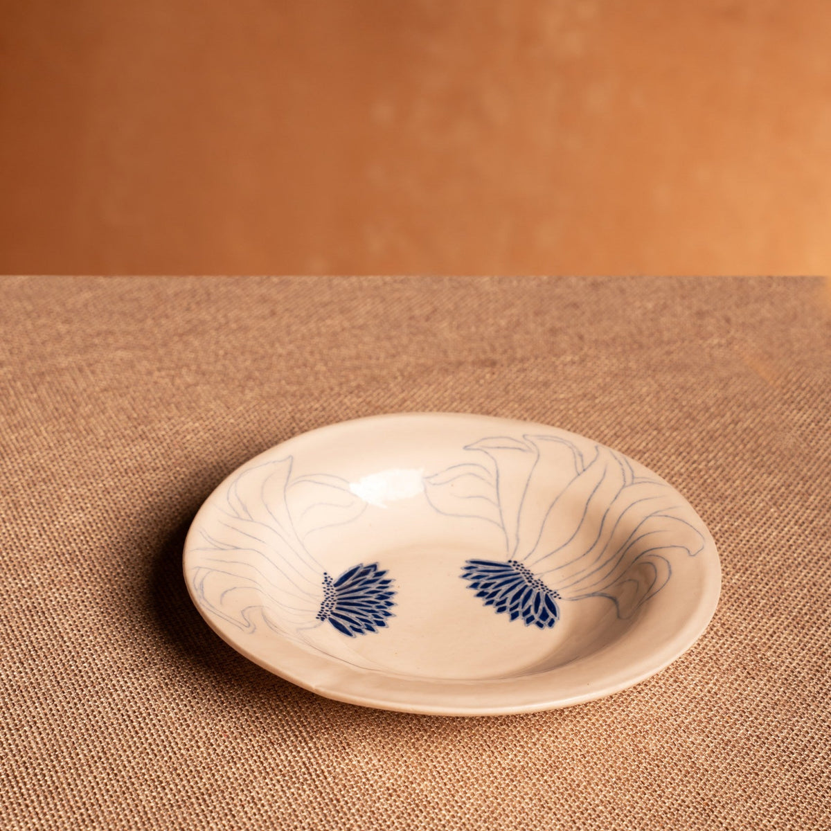 Blue Sunflower Pasta Bowl