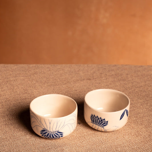 Blue Sunflower Round Katorie (Set of 2)