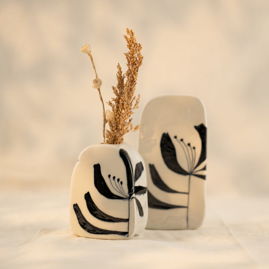 Flower Vase - Black & White