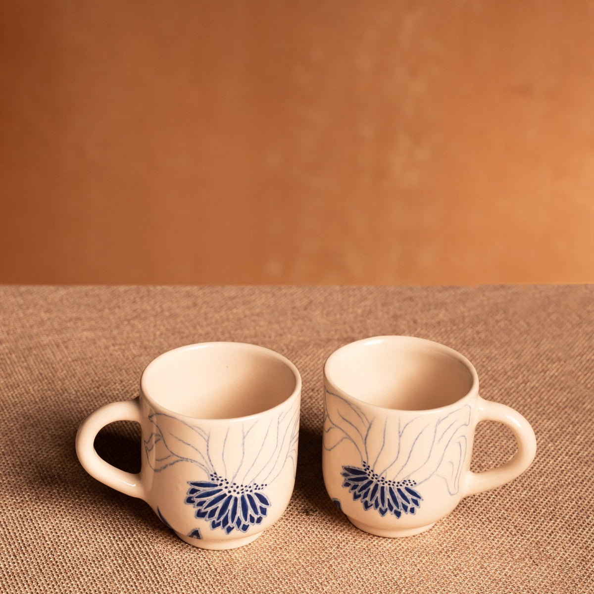 Blue Sunflower Mug (Set of 2)